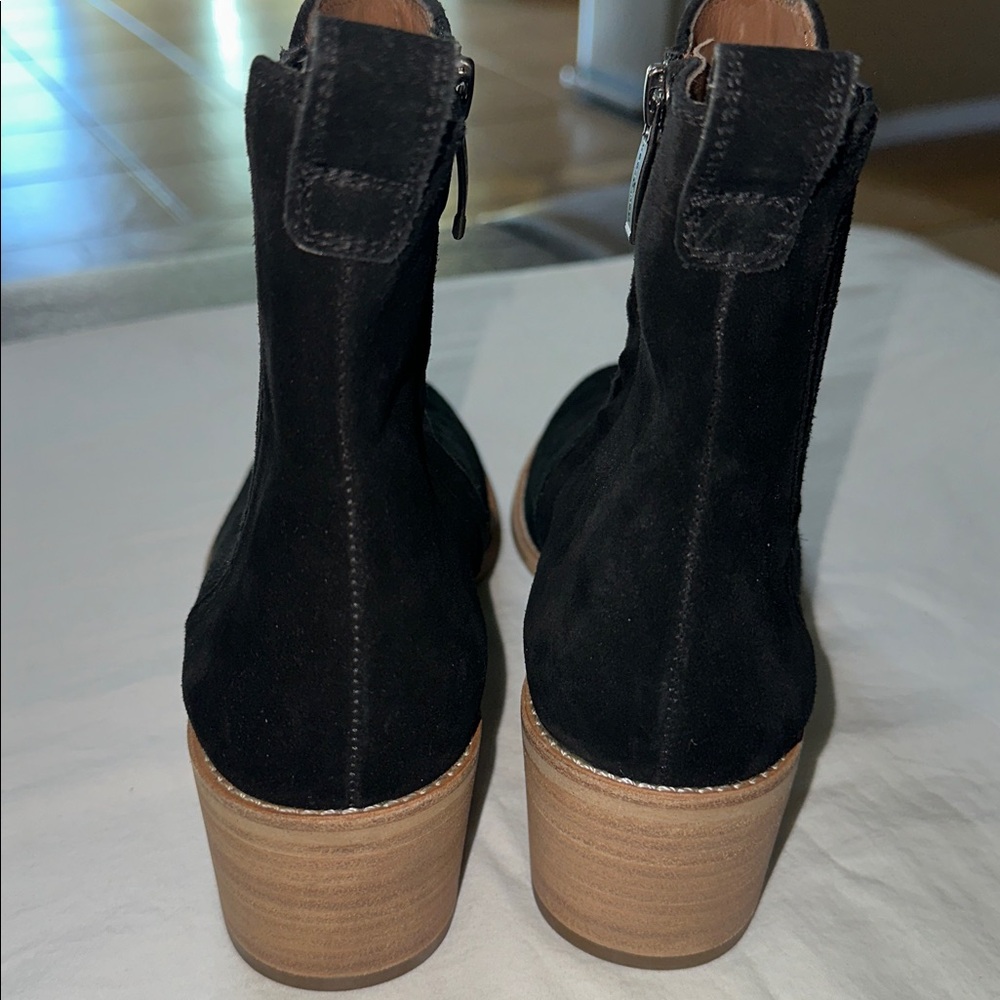 Paul Green Sante Suede Leather Western Ankle Booties Size 8 - Picture 4 of 10